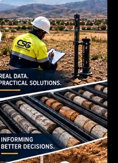 Field professional carrying out a geotechnical site assessment