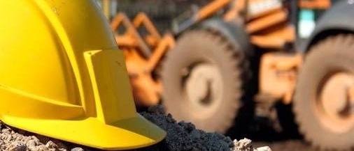 Hard hat and construction equipment