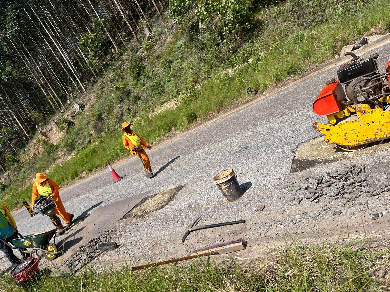 Road maintenance and repair works